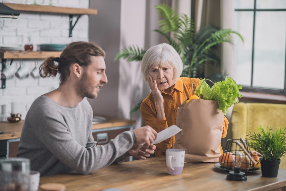 discussing care home options