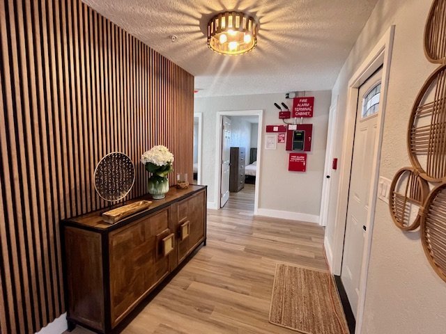 Calm, uncluttered entry hallway at Serenity Living Home Care II memory care home in Palm Beach Gardens