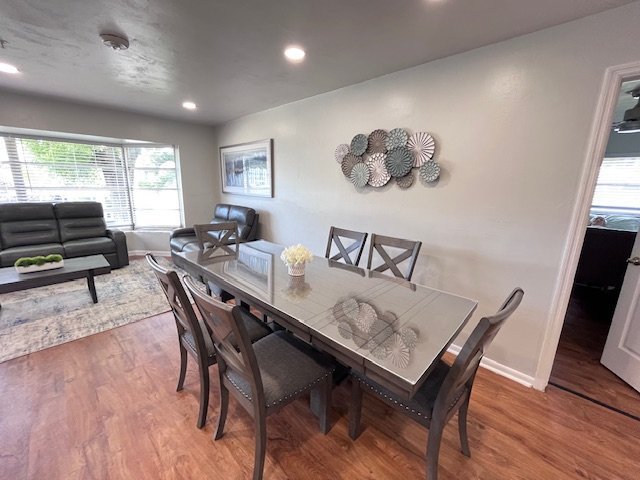 Dining room set for a family-style meal at Serenity Living Home Care on Buttercup Circle